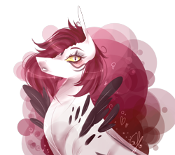 Size: 3000x2648 | Tagged: safe, artist:6-fingers-lover, oc, oc:emala jiss, pony, alternate design, bust, female, high res, mare, portrait, solo