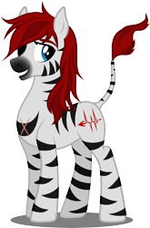 Size: 2195x3317 | Tagged: safe, artist:tsabak, oc, oc:dr. mordenheim, zebra, electrocardiogram, male, scar, simple background, solo, transparent background