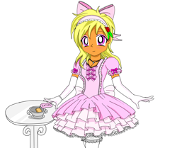 Size: 3872x3232 | Tagged: safe, artist:avchonline, oc, oc:sean, human, alice in wonderland, bow, clothes, cosplay, costume, crossdressing, crossover, dress, evening gloves, femboy, flower, flower in hair, gloves, hair bow, headband, humanized, long gloves, male