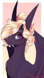 Size: 1080x1920 | Tagged: safe, artist:snawe, oc, pegasus, pony, bust, female, glasses, mare, portrait, solo