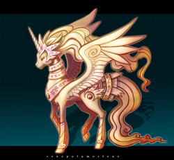 Size: 900x831 | Tagged: safe, artist:renepolumorfous, alicorn, pony, female, pokémon, ponified, reshiram