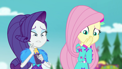 Size: 1920x1080 | Tagged: safe, screencap, fluttershy, rarity, better together, equestria girls, lost and pound