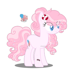 Size: 1024x964 | Tagged: safe, artist:seaswirlsyt, oc, oc:sugar cream, earth pony, pony, female, magical lesbian spawn, mare, offspring, parent:nurse redheart, parent:pinkie pie, parents:heartpie, simple background, solo, transparent background