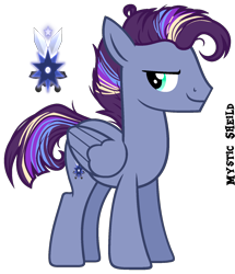 Size: 1400x1625 | Tagged: safe, artist:sweet-psycho-uwu, oc, oc only, oc:mystic shield, pegasus, pony, base used, male, offspring, parent:flash sentry, parent:twilight sparkle, parents:flashlight, simple background, solo, stallion, transparent background