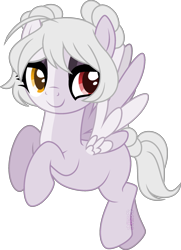 Size: 1024x1418 | Tagged: safe, artist:space-higanbana, oc, oc:doppelt, pegasus, pony, female, heterochromia, mare, show accurate, simple background, solo, transparent background