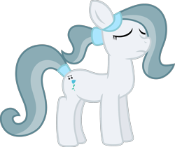 Size: 975x820 | Tagged: safe, artist:hendro107, oc, oc:silver bell, earth pony, pony, bow, hair bow, sad, sad face, vector