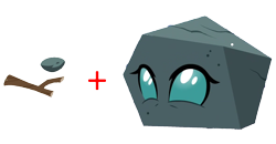 Size: 1780x926 | Tagged: safe, edited screencap, boulder (pet), ocellus, the maud couple, uprooted, cargo ship, plus sign, rockellus, screenshots, shipping, simple background, transparent background, twiggy (pet)