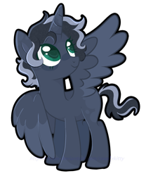 Size: 1280x1538 | Tagged: safe, artist:rowdykitty, oc, oc:little moon, alicorn, pony, base used, female, mare, simple background, solo, transparent background