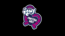 Size: 1920x1080 | Tagged: safe, screencap, better together, equestria girls, black background, equestria girls logo, logo, no pony, simple background