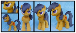 Size: 4063x1753 | Tagged: safe, artist:nazegoreng, oc, oc:hollyhock, pegasus, pony, female, grumpy, irl, mare, photo, plushie, solo