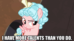 Size: 1280x720 | Tagged: safe, edit, edited screencap, screencap, cozy glow, pegasus, pony, frenemies (episode), caption, female, filly, image macro, meme, text