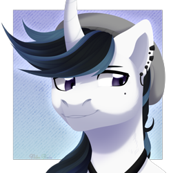 Size: 2475x2500 | Tagged: safe, artist:nika-rain, oc, pony, unicorn, bust, commission, cute, male, portrait, simple background, solo