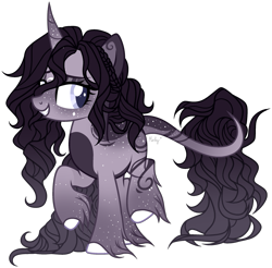 Size: 901x887 | Tagged: safe, artist:mintoria, oc, oc:astral abyss, pony, unicorn, base used, curved horn, female, horn, mare, simple background, solo, transparent background, unshorn fetlocks