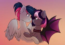 Size: 1058x727 | Tagged: safe, artist:enigmasdegree, derpibooru import, bat pony, pegasus, pony