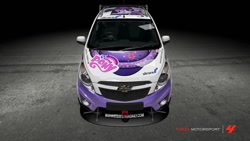 Size: 1024x576 | Tagged: safe, twilight sparkle, chevrolet, chevrolet spark, cutie mark, forza motorsport 4, game, game screencap, my little pony, my little pony logo, race, video game