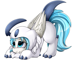 Size: 3030x2400 | Tagged: safe, artist:pridark, oc, oc only, oc:lesa castle, pony, absol, adorable face, clothes, commission, costume, crossover, cute, daaaaaaaaaaaw, high res, nintendo, ocbetes, pokémon, simple background, solo, transparent background