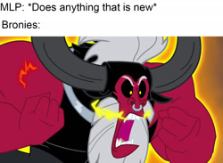 Size: 1264x927 | Tagged: safe, edit, edited screencap, screencap, lord tirek, twilight's kingdom, angry, brony stereotype, meme, op is a cuck, op is trying to start shit, rage, truth