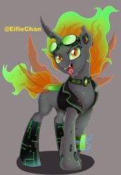 Size: 1800x2600 | Tagged: safe, artist:katakiuchi4u, changeling, babscon, cyberpunk, solo