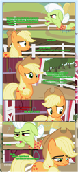 Size: 1919x4225 | Tagged: safe, artist:estories, applejack, granny smith, earth pony, pony, comic:a(pple)ffection, comic, vector