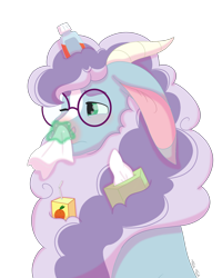 Size: 800x1000 | Tagged: safe, artist:itstechtock, oc, oc:tech tock, draconequus, glasses, juice, juice box, magic, nose blowing, simple background, solo, tissue box, transparent background