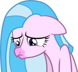 Size: 6000x5557 | Tagged: safe, artist:twilirity, edit, editor:damiranc1, silverstream, hippogriff, cute, diastreamies, sad, simple background, solo, transparent background, vector, vector edit