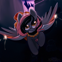 Size: 1000x1000 | Tagged: safe, artist:si1vr, oc, oc only, pegasus, pony, angry, clothes, dress, solo