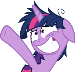 Size: 3108x3000 | Tagged: safe, artist:cloudyglow, twilight sparkle, twilight sparkle (alicorn), alicorn, pony, a trivial pursuit, .ai available, faic, female, gritted teeth, mare, messy mane, raised hoof, simple background, solo, transparent background, twilight snapple, vector, vector trace