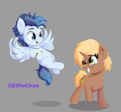 Size: 1200x1114 | Tagged: safe, artist:katakiuchi4u, oc, pegasus, pony, unicorn, babscon, duo