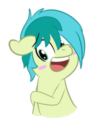 Size: 500x600 | Tagged: safe, artist:provider-of-art, sandbar, earth pony, pony, blush sticker, blushing, bust, cute, floppy ears, male, open mouth, sandabetes, simple background, solo, transparent background