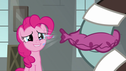 Size: 1920x1080 | Tagged: safe, screencap, pinkie pie, earth pony, pony, the last laugh, sans smirk, whoopee cushion