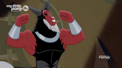 Size: 1920x1080 | Tagged: safe, screencap, lord tirek, centaur, frenemies (episode), armpits, better way to be bad, flexing, male, nose piercing, nose ring, piercing, pose, smiling, solo, stupid sexy tirek