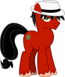 Size: 1200x1414 | Tagged: safe, artist:warszak, oc, oc:moldy apple, earth pony, pony, hat, simple background, transparent background, vector