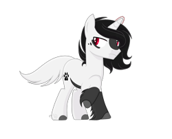 Size: 2260x1828 | Tagged: safe, artist:rainbowpawsarts, artist:s-oujiisan, oc, oc:ame, hybrid, pony, unicorn, wolf, wolf pony, alternate universe, base used, male, one hoof raised, simple background, transparent background, unshorn fetlocks