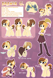 Size: 1533x2252 | Tagged: safe, artist:stuflox, oc, oc only, oc:drawingamer, crystal pony, pegasus, pony, equestria girls, baby, baby pony, cloak, clothes, crystallized, dress, female, filly, gala dress, hat, mare, movie accurate, reference sheet, solo, wet mane