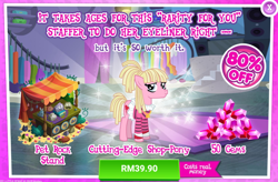 Size: 1032x676 | Tagged: safe, bleeding heart, pony, advertisement, costs real money, gameloft, official, sale