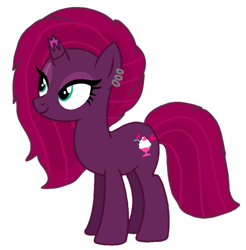 Size: 939x955 | Tagged: safe, artist:徐詩珮, fizzlepop berrytwist, tempest shadow, unicorn, my little pony: the movie, alternate hairstyle, base used, broken horn, ear piercing, earring, female, horn, jewelry, mare, mother, next generation, piercing, simple background, transparent background