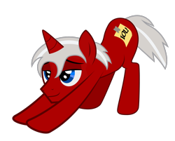 Size: 1336x1072 | Tagged: safe, artist:hazy skies, oc, oc:blank check, pony, unicorn, anatomically incorrect, incorrect proportions, iwtcibc, iwtcird, male, meme, simple background, solo, stretching, transparent background