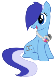 Size: 3000x4190 | Tagged: safe, artist:toutax, oc, oc only, oc:brushie brusha, earth pony, pony, cutie mark, headphones, smiley face, smiling, solo, transparent background, vector