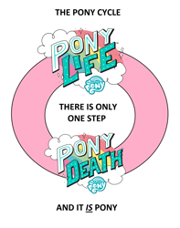 Size: 2536x3224 | Tagged: safe, edit, edited edit, pony, my little pony: pony life, logo, logo edit, logo parody, meme, parody, pony death, simple background