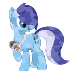 Size: 1968x2088 | Tagged: safe, artist:toutax, oc, oc only, oc:brushie brusha, crystal pony, earth pony, pony, cutie mark, headphones, solo, transparent background, vector