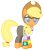 Size: 1335x1506 | Tagged: safe, editor:crisx284, applejack, earth pony, pony, digimon, digimon adventure, joe kido, simple background, solo, transparent background