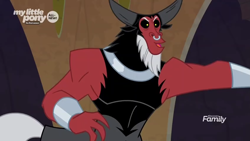 Size: 1600x900 | Tagged: safe, screencap, lord tirek, centaur, frenemies (episode), discovery family logo, male, nose piercing, nose ring, piercing, solo