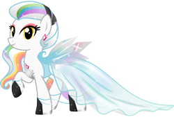 Size: 1931x1309 | Tagged: safe, artist:nstone53, oc, oc:prism palette, earth pony, pony, clothes, dress, ear piercing, earring, female, gala dress, jewelry, piercing, simple background, sparkles, transparent background