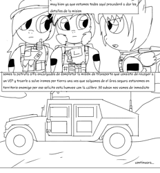 Size: 1127x1214 | Tagged: safe, artist:tuxrap, oc, pony, comic:unnamed tuxrap comic, comic, lineart, monochrome, spanish, translation request