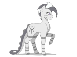 Size: 2388x1790 | Tagged: safe, artist:rand-dums, oc, oc:zone, dragon, hybrid, zebra, fallout equestria, fallout equestria: redemption is magic, advertisement, zebragon