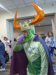 Size: 1536x2048 | Tagged: safe, artist:mummifiedtony, photographer:drummershy, thorax, changedling, changeling, human, clothes, cosplay, costume, everfree northwest, green, handsome, irl, irl human, king thorax, photo