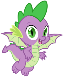 Size: 3429x4115 | Tagged: safe, artist:andoanimalia, spike, dragon, the beginning of the end, flying, looking at you, male, open mouth, simple background, solo, transparent background, vector, winged spike