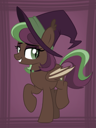 Size: 645x856 | Tagged: safe, artist:pgthehomicidalmaniac, oc, oc:potion bottle, bat pony, pony, base used, female, hat, mare, solo, witch hat