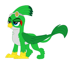 Size: 520x488 | Tagged: safe, artist:cheerful9, artist:selenaede, griffon, base used, crossover, griffonized, jet the hawk, sonic the hedgehog (series), species swap