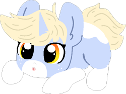 Size: 595x444 | Tagged: safe, artist:nootaz, oc, oc only, oc:nootaz, pony, unicorn, crouching, female, mare, simple background, solo, tongue out, transparent background